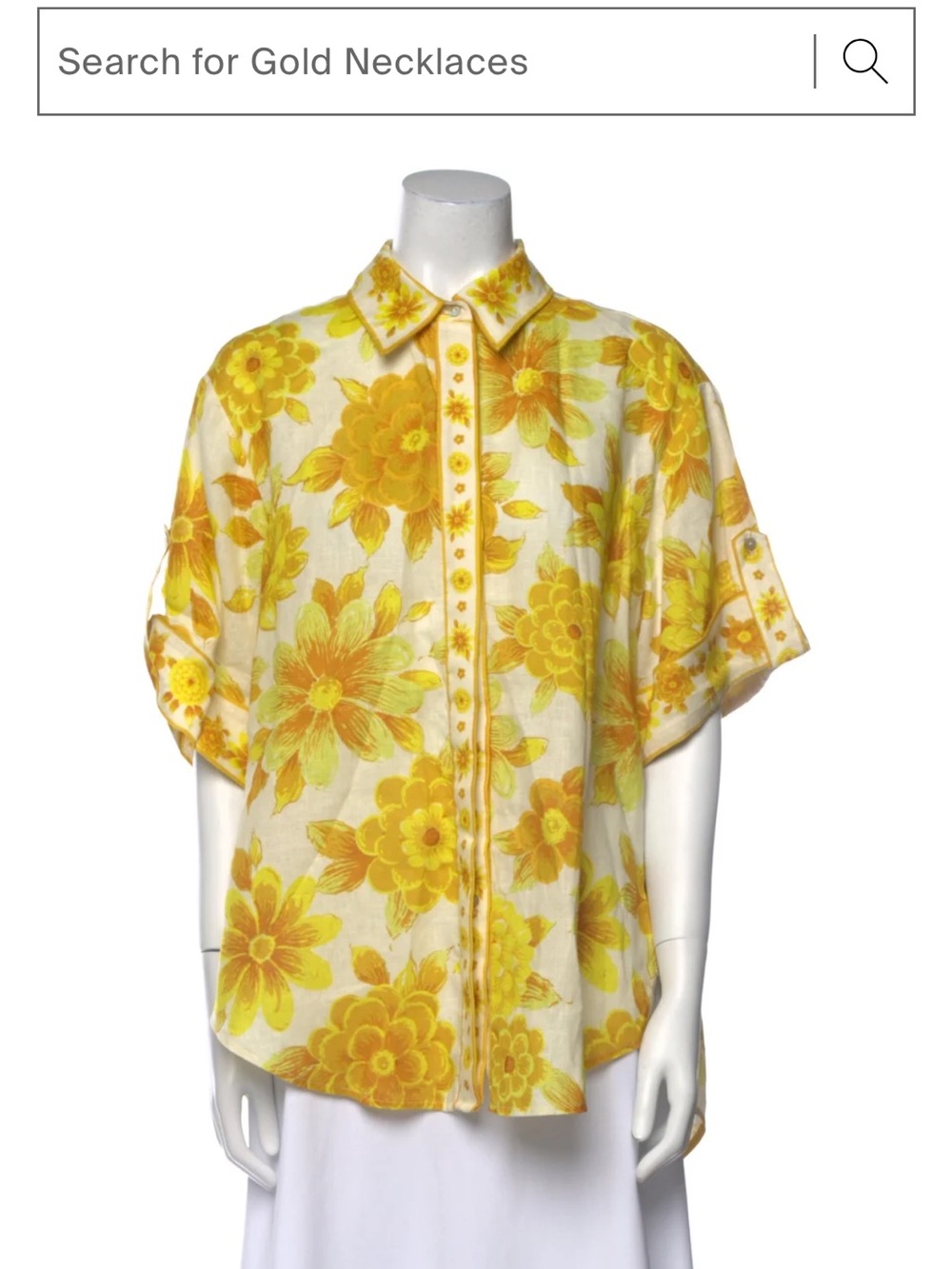ALÉMAIS
Linen Floral Print Button-Up Top - Picture 6 of 6